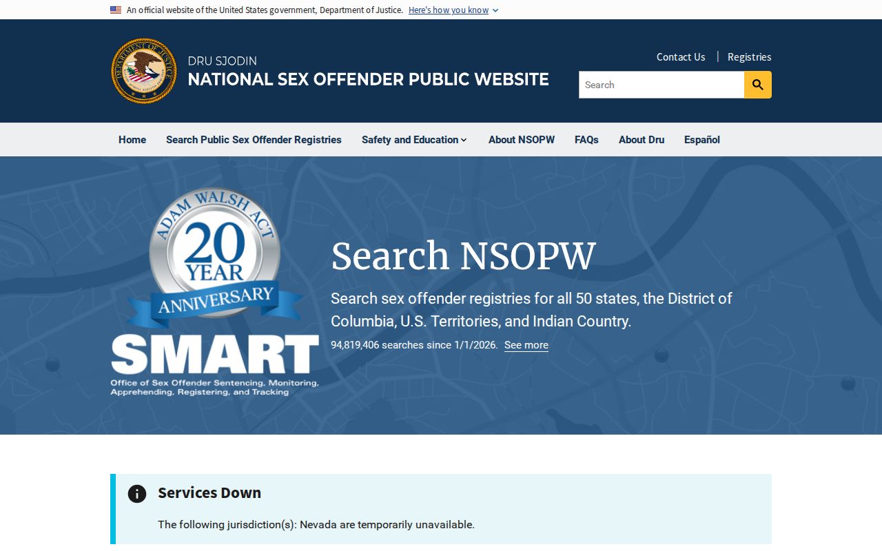 National registry search used with a La Crosse County sex offender lookup
