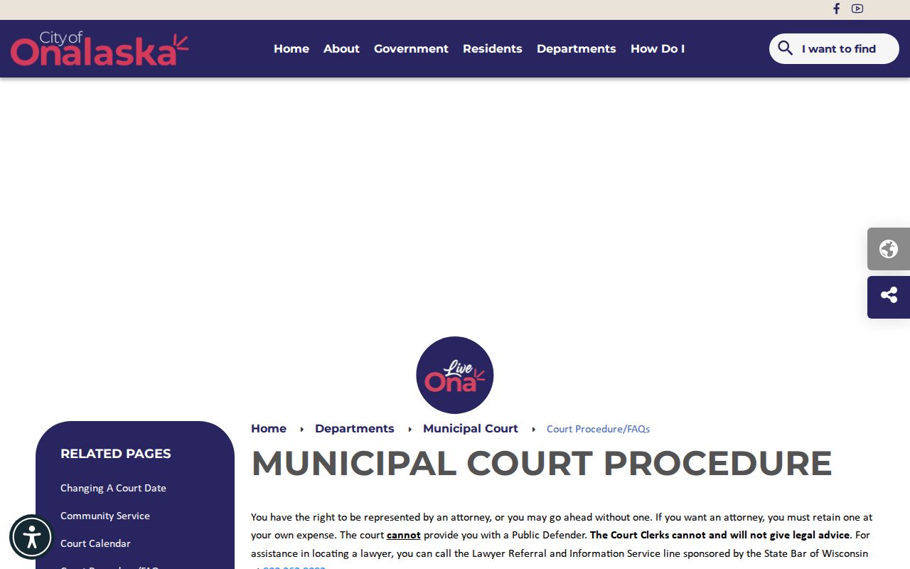 Onalaska municipal citation record procedure and CCAP limits
